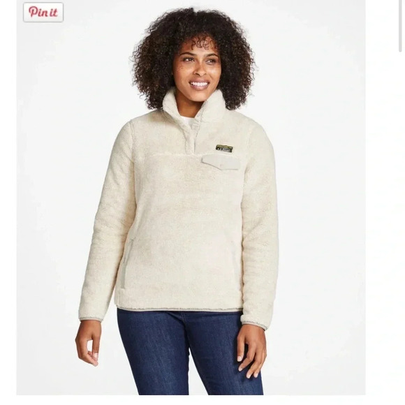 L.L Bean Women's Hi-Pile Fleece Pullover - Picture 2 of 11